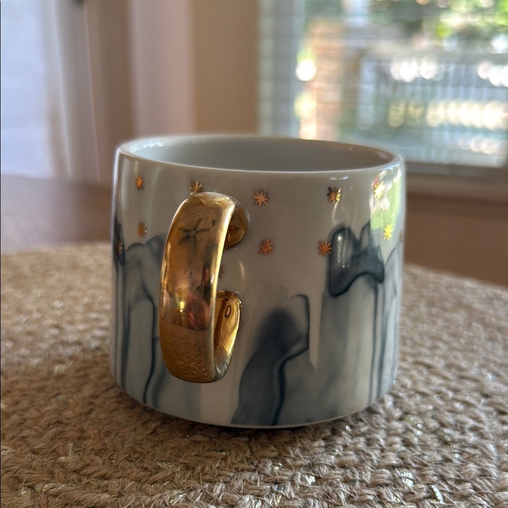 Anthropologie White and Gold Mug for Dining - Picture 4 of 7